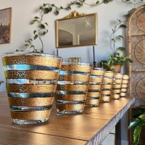 Culver 22k gold MCM glasses set of 6